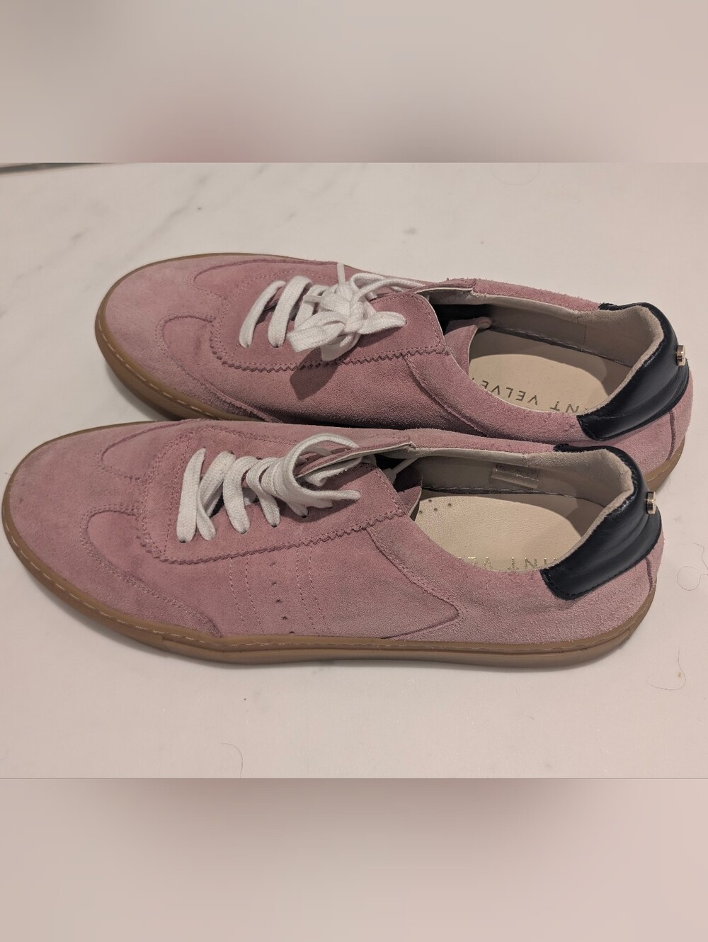 Mint Velvet Women’s Pink Suede Casual Sneakers - Stylish Everyday Comfort